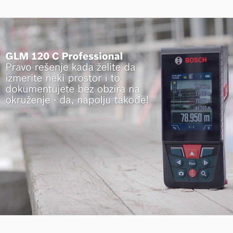 Bosch - Laserski daljinomer GLM 120 C Professional + stativ BT 150 - 0601072F01